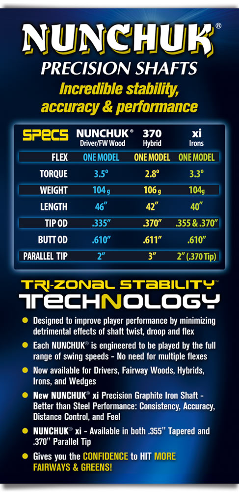 Nunchuk Golf Shafts Technical Specifications